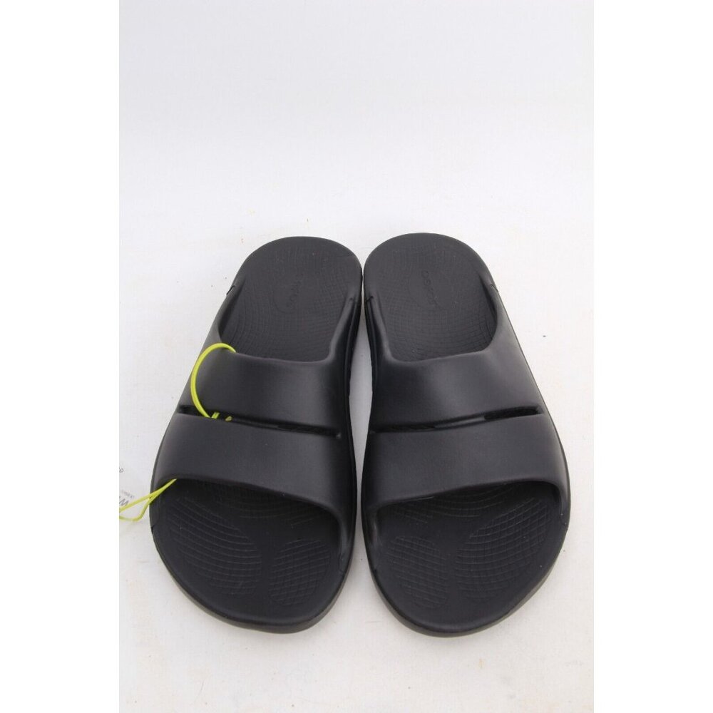 Oofos OOAHH Sandals Unisex Recovery Slide Shoes Black Unisex Mens 10 - Picture 2 of 16